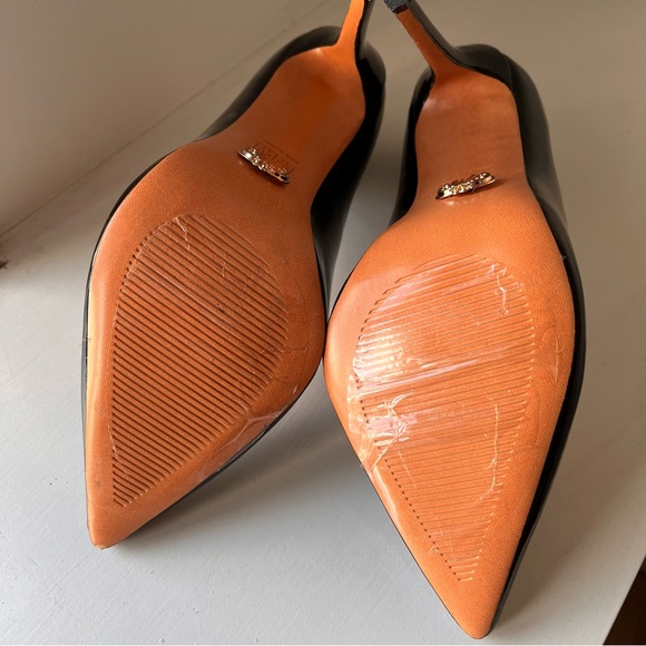 Petit Cadeau Leona Black Patent Stiletto High Heel Pumps Sz 12 - Picture 6 of 7